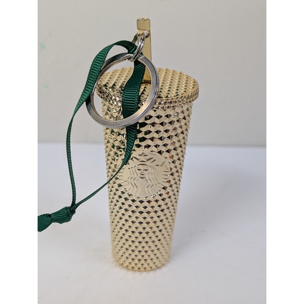 Starbucks Tumbler Gold‎ Studded Keychain